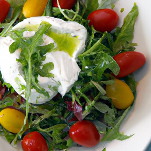 Creamy Burrata Delight with Cherry Tomatoes & Peppery Arugula