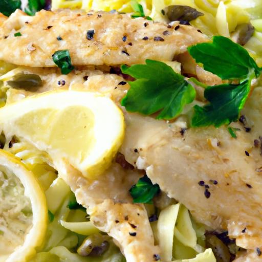 Zesty Low-Cal chicken Piccata with Tangy Capers Delight