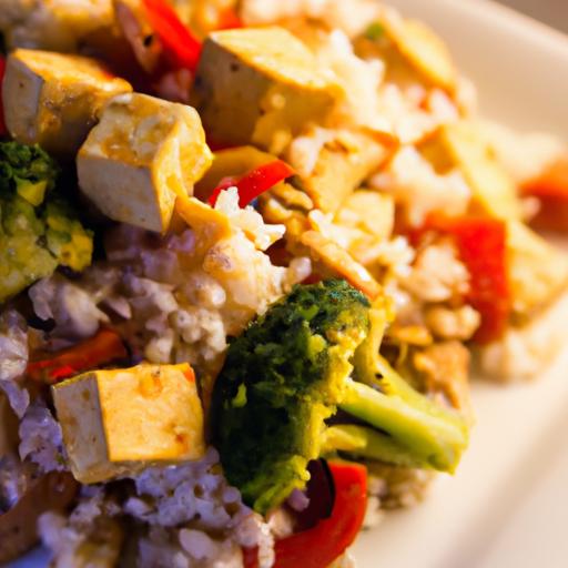 Wholesome Cauliflower Rice Stir-Fry with Tofu Delight