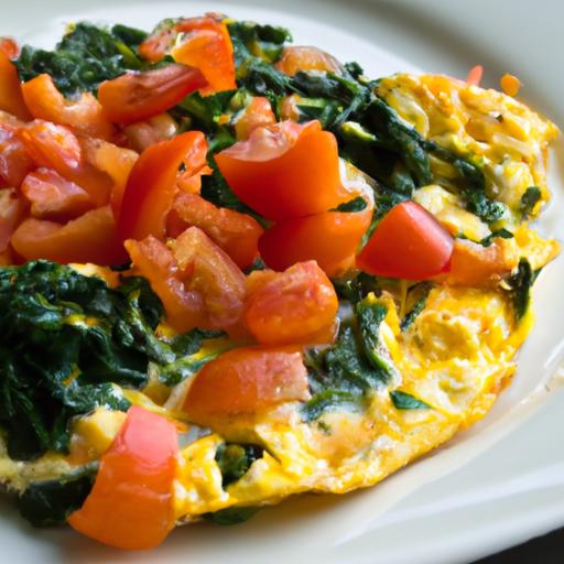 Bright Start: Scrambled Eggs with Spinach and Tomato Delight