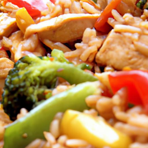 Wholesome Chicken & Veggie Stir-Fry with Nutty Brown rice