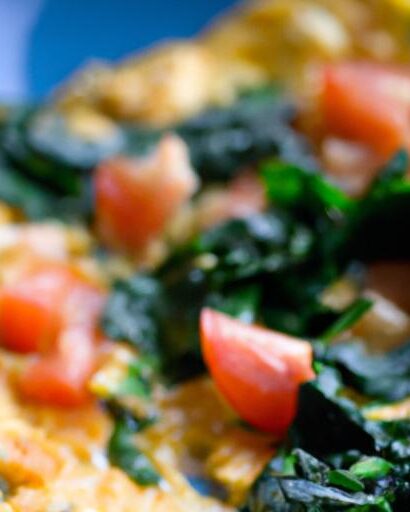 Bright Start: Scrambled Eggs with Spinach and Tomato Delight