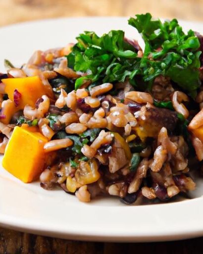 Creamy Butternut Squash & Kale Brown Rice Risotto Delight