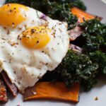 Nourish Your Day: Sweet Potato & Kale Skillet with Runny Egg