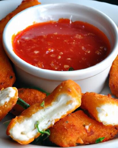 Crispy Homemade Mozzarella Sticks with Tangy Marinara Dip