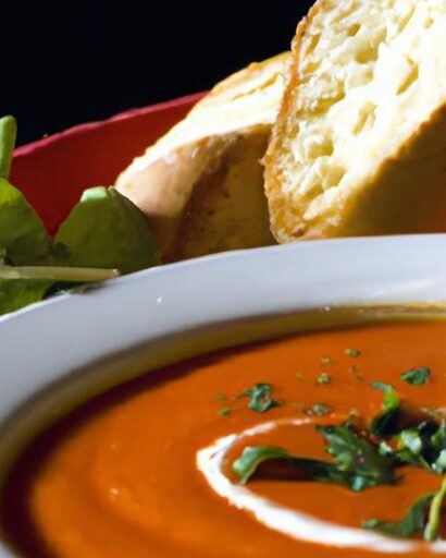 A Flavorful Blend: Tomato and Roasted Red Pepper Soup