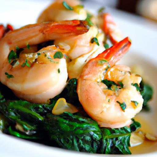 Savor the Flavor: Garlic Shrimp Meets Sautéed Spinach Delight