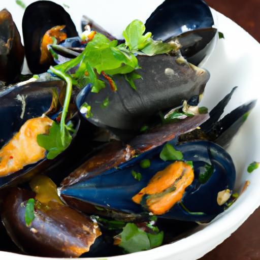 Aromatic Steamed Mussels Infused with Thai Herbs Delight