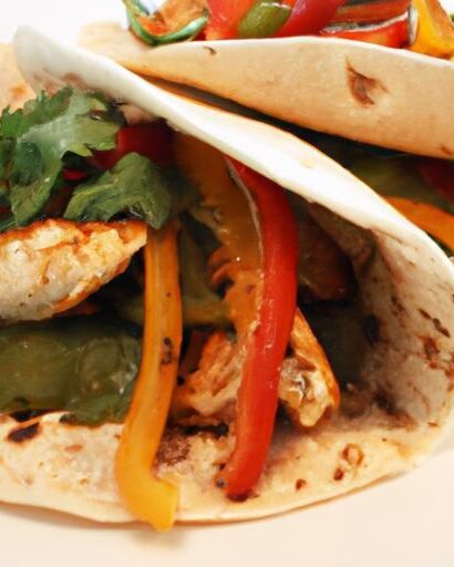 Sizzling Chicken Fajitas Wrapped in Nutty Whole-Grain Tortillas