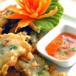 Crisp Thai Vegetable Tempura Paired with Sweet Chili Dip