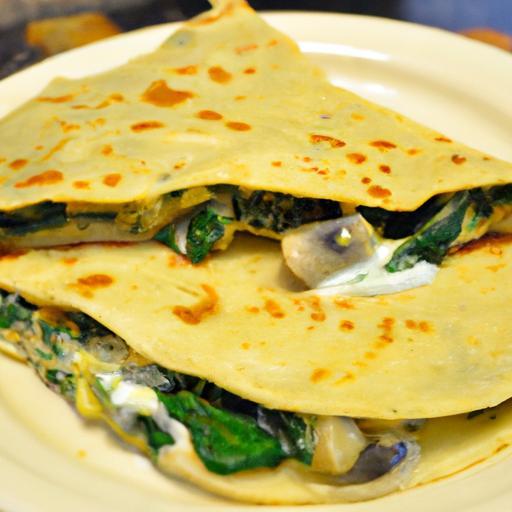 Savor the Flavor: Spinach, Mushroom & Swiss Quesadillas