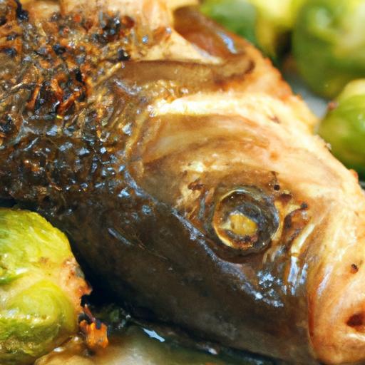 Savor Baked Trout Paired with Crispy Roasted Brussels Sprouts