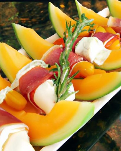 Sweet & Savory Delight: Prosciutto-Wrapped Melon Mozzarella
