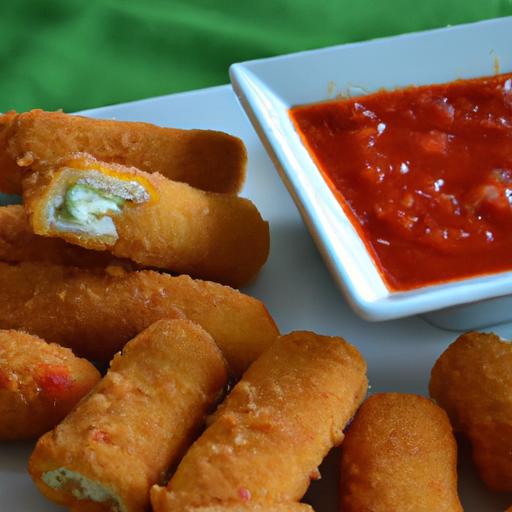 Crispy Homemade Mozzarella Sticks with Zesty Marinara Dip