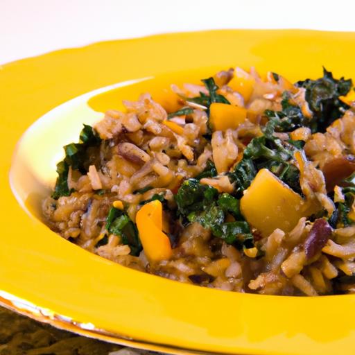 Hearty Butternut Squash & Kale ​Brown Rice Risotto Delight