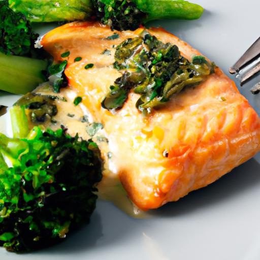 One-Pan garlic Butter Salmon & Broccoli ‌Feast Made‌ Easy