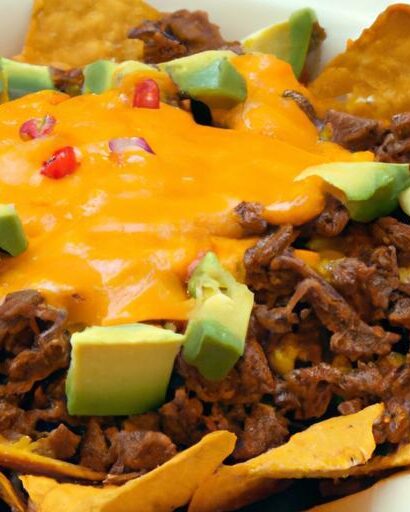 Ultimate Loaded Nachos: Savory Ground Beef Delight