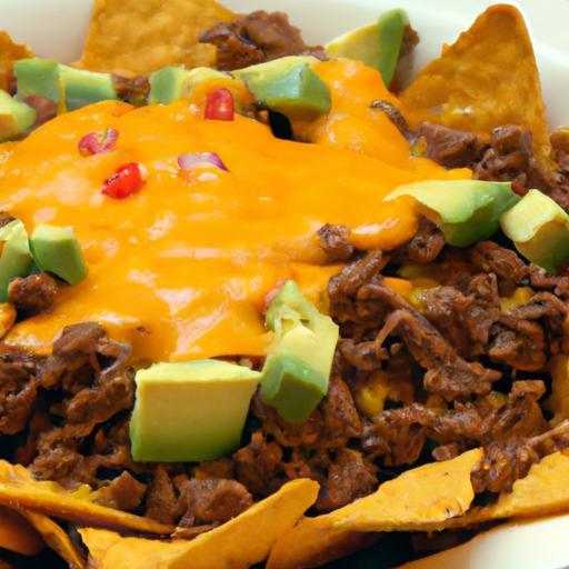 Ultimate Loaded Nachos: Savory Ground Beef Delight