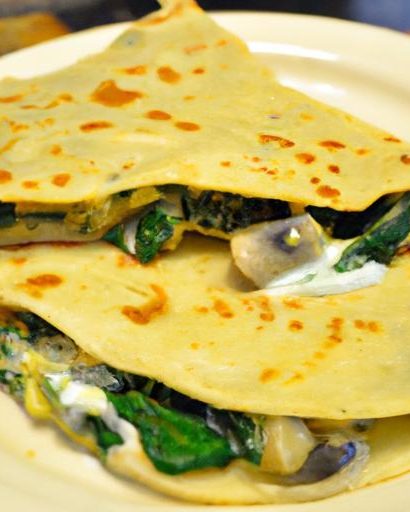 Savor the Flavor: Spinach, Mushroom & Swiss Quesadillas