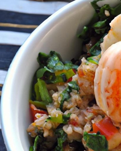 Zesty Shrimp & Quinoa Bowl with Refreshing Herb Dressing