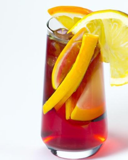 Refreshing Hibiscus & Rosehip Iced Tea with Zesty Orange Slices