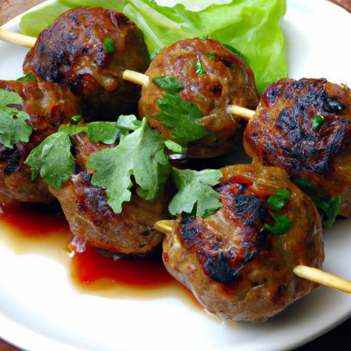 Savoring Look Chin Ping: The Art of Grilled Meatball Skewers