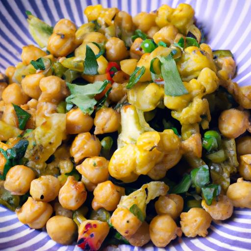 One-Pan Curried Chickpeas & Cauliflower: ⁣Easy Flavor Boost