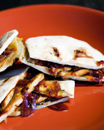 Smoky BBQ Chicken Quesadillas with Tangy Red Onion Twist