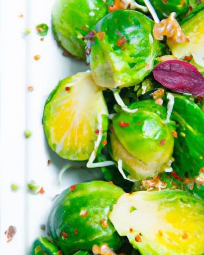 Cozy Warm Brussels Sprout Salad with Zesty Mustard Vinaigrette