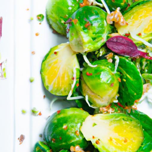 Cozy Warm Brussels Sprout Salad with Zesty Mustard Vinaigrette