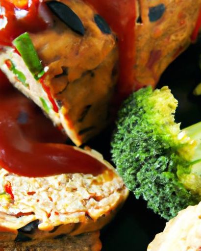 Savory Tempeh Meatloaf Drizzled with Tangy Balsamic Glaze